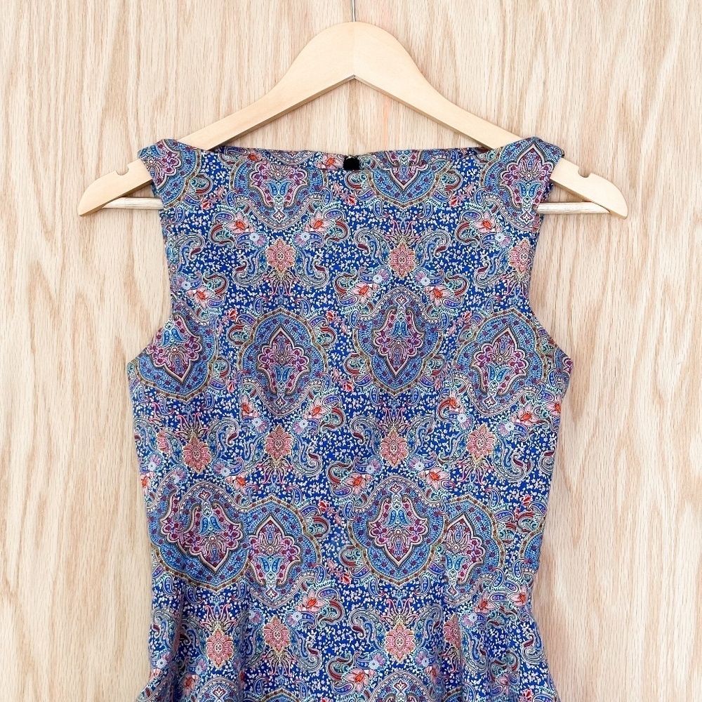 ZARA Paisley Structured Tulip Dress - Picture 5 of 13